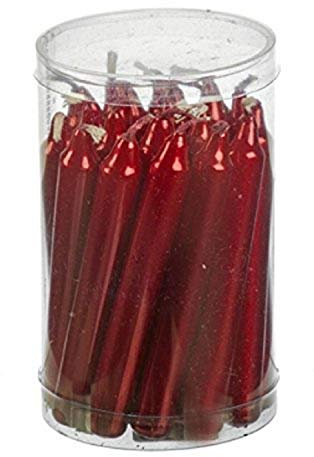 Biedermann & Sons 20 Count Chime or Tree Candles, Red Metallic