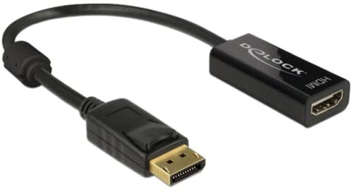 Delock Adapterkabel DisplayPort 1.2 Stecker > HDMI Buchse schwarz 4K Passiv, 62609