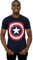Marvel Herren T-Shirt Captain America Distressed Shield Gr. L, blau