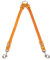 CopcoPet Fettleder-Doppelleine 50 cm x 15mm Cognac – Koppel & Zwillingsleine für 2 Hunde – Robuste Verbindung mit 2 verchromten Karabinern – Geflochten & langlebig – Für große Hunde