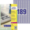 Avery Zweckform© L6009-20 Typenschild-Etiketten, 45,7 x 21,2 mm, wetterfest, 20 Blatt/960 Etiketten, silber
