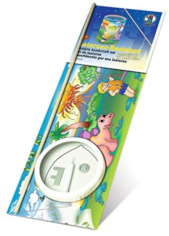 Ursus 7380000 - Laternen Bastelset, Dinos, ca. 20 x 15,3 cm, aus Transparentpapier, Set zum Erstellen von selbstgebastelten Laternen, ideal geeignet für den Laternenlauf