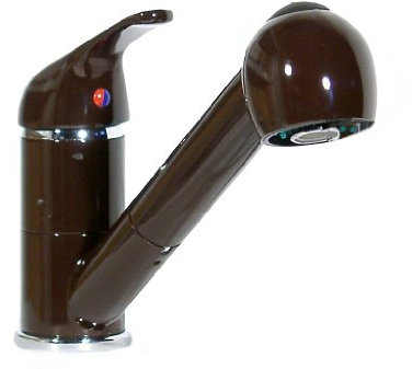 Küchenarmatur Spütisch, Spüle, Armatur, Brause, Mocca