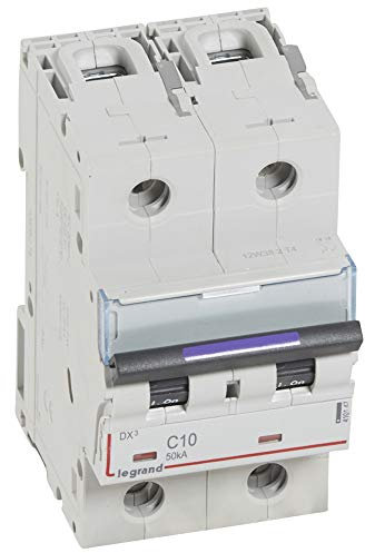 Disjoncteur DX³ 50kA - 2P 230V~ à 400V~ - 10A - courbe C - 3 modules