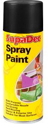 SupaDec Spray Paint 400ml Matt Black