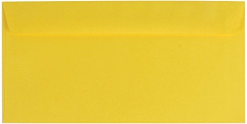 100 farbige Briefumschläge / Din lang / Farbe: gelb
