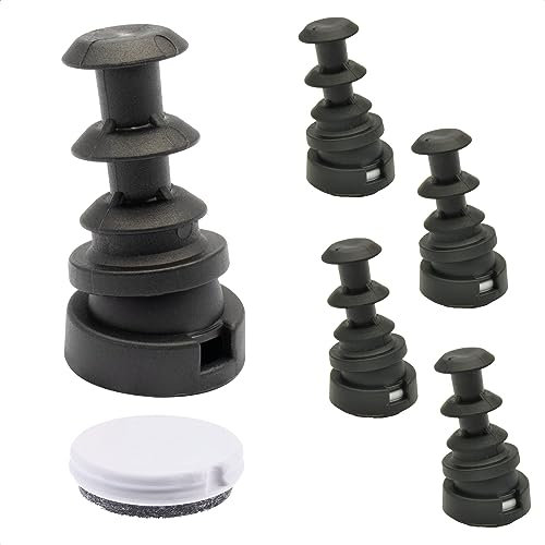 Wagner QuickClick® Stuhlgleiter wendbar Wollfilz + Kunststoff - 8tlg Set Gelenkgleiter zum Einstecken in Rundrohre - Duo - Innendurchmesser Ø 14 mm/Außendurchmesser Ø 18 mm - Made in DE - 15832100