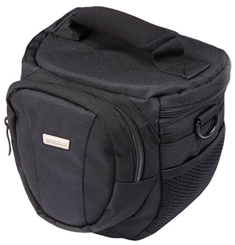 Kameratasche EasyLoader Colttasche für DSLR und Systemkamera (Universaltasche inkl. Schnellzugriff, Staubschutz, Tragegurt und Zubehörfach) schwarz, 15,5 x 15 x 10,5 cm