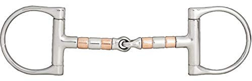 NETPROSHOP D-Trense, Gebiss gebrochen aus Edelstahl mit Kupferrollen Versch. Größen, Auswahl:13.5 cm