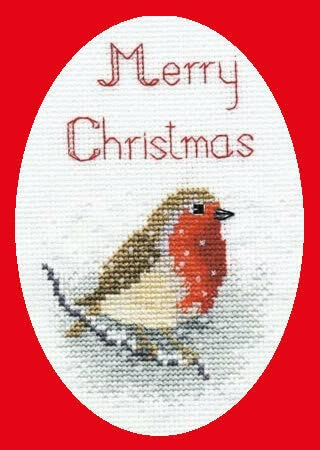 Derwentwater Designs Christmas Card - Snow Robin