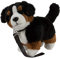 Teddys Rothenburg Kuscheltier Berner Sennenhund mit Leine 23 cm braun/schwarz/weiß stehend Plüschhund by Uni-Toys