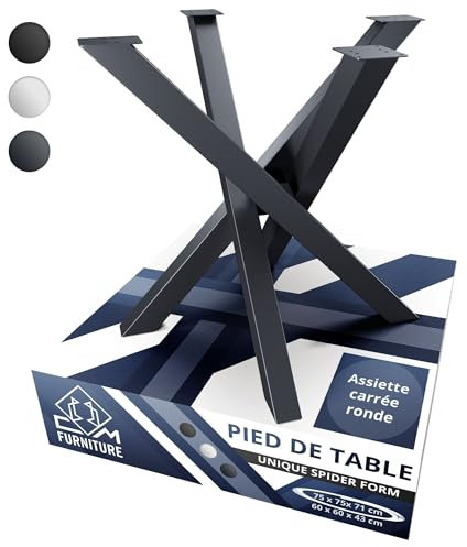 CM Furniture Patas para Mesa Cristal Madera Antracita Base Araña para Redondas Cuadradas Spider Tipo Forma X Cruzadas Estrellam Carga Pesada - para Mesa de Comedor Escritorio Conferencias A: 71 cm DIY