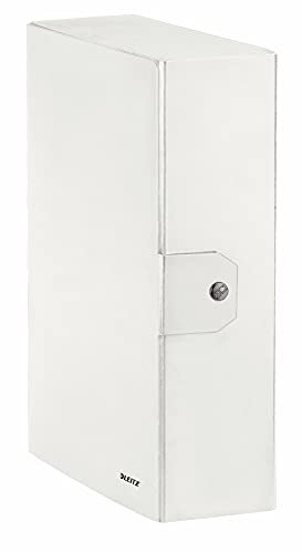 LEITZ Wow Cartella Progetti in Cartoncino Plastificato, Bianco (Metallizzato), Dorso 10 cm