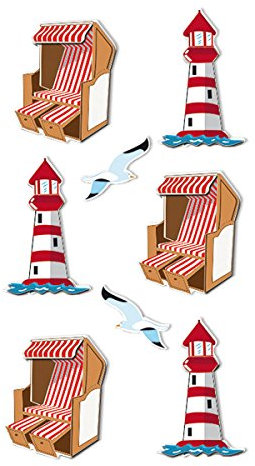 Rössler 9002-1170 Aufkleber Leuchtturm und Strandkorb