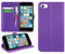 DN-Technology iPhone SE 2022 / SE 2020/7 / 8 Case Flip Leather Wallet Book Stand Folio Card Holder Phone Cover For iPhone SE (3rd Gen / 2nd Gen) (PURPLE)