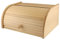 apollo THE HOUSEWARES BRAND Beech Bread Bin, Roll Top Lid, Natural Beech Wood, Extra Large Storage, Flat Shelve Top, Size: 40x19x29cm, Natural
