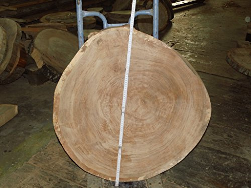 KJR Holzmanufaktur Baumscheibe, Holzscheibe,ca. 80x5 cm, Tischplatte, Eiche, geschliffen