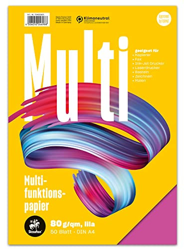 Staufen Style Multifunktionspapier - DIN A4, 50 Blatt, Farbe: lila, 80g/m² Qualitätspapier, 1 Stück