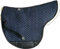 Engel Reitsport | SADEK-BLAP-M-MAR-MED | Lammfell Satteldecke | baumlos | Korrektur innen aufpolsterbar | Fell in Sattellage | Gr. M | Stoff Marineblau Fell med./Natur