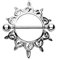 Tapsi´s Coolbodyart® Brustpiercing Edelstahl Chirurgenstahl 316L Rund Schild Tribal Sonne
