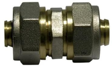 Raccordo diritto doppio per tubo multistrato a stringere 26mm 5 pz