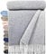 STTS International Kaschmir Decke Wolldecke Wohndecke 100% Wolle - Kaschmir - Mix 140 x 200 cm sehr weiches Plaid Kuscheldecke Faro Hellgrau-Weiß (Duo)