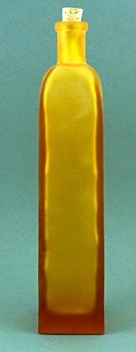Ullmannglass Flasche zum selbstabfüllen in amber - satiniert - mit Korken