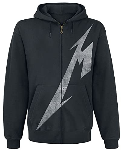 Générique Metallica Shrouded Homme Sweat-Shirt zippé à Capuche Noir