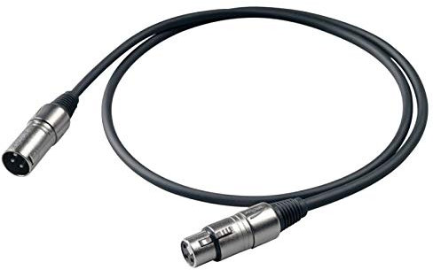 PROEL BULK250LU20 - Cavo Professionale Bilanciato per Microfono con connessioni presa volante Cannon XLR 3P Maschio a spina volante Cannon XLR 3P Femmina (20mt)