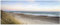 Wallario Glasbild Strandspaziergang im Urlaub an der Ostsee - 50 x 125 cm Wandbilder Glas in Premium-Qualität: Brillante Farben, freischwebende Optik