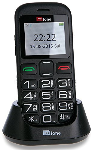 TTfone Jupiter 2 Big Button Pay As You Go Easy Simple Mobile Phone for The Elderly with SOS Emergency Button (Vodafone with £10 Credit)
