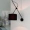 Licht-Erlebnisse Wandlampe Stoff Metall Schwarz Gold Wohnzimmer Schlafzimmer B:23,5 cm E14 Modern blendarm verstellbare Wandleuchte Innen VIPER