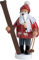 KWO Olbernhau 21167 Räuchermännchen Skifahrer, 19 cm