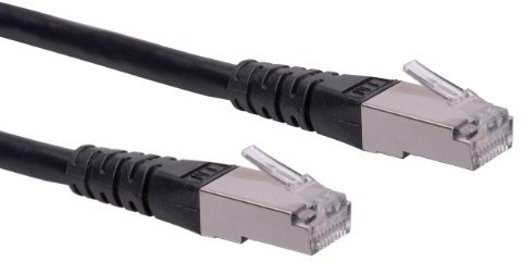 Roline 21151315 0.3 m S/FTP Cat 6 Ethernet Network LAN Cable with RJ45 Connector - Black