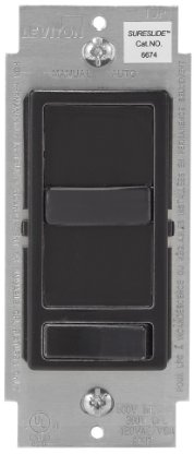 Leviton SureSlide Dimmer Switch for Dimmable LED, Halogen and Incandescent Bulbs, 6674-P0E, Black