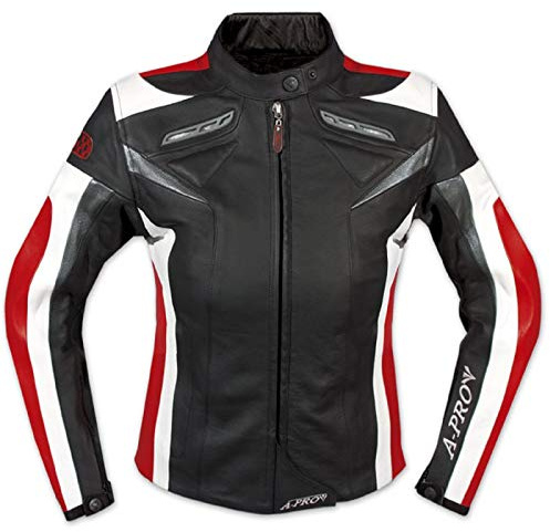 Giacca Pelle Moto Donna Protezioni CE Imbottitura Termica Femminile Lady