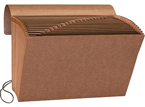 S.P. Richards Company Akkordeon Datei mit Klappe, A-Z, 21 Tasche, Buchstabe, 30,5 x 25,4 cm, braun (spr23680)