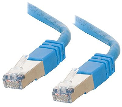 C2G 1M Cat5e Ethernet Network Patch Cable (STP) Booted & Shielded BLUE