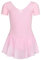 tanzmuster ® Ballettkleid Mädchen Kurzarm - Betty - aus Baumwolle mit Glitzersteinen und Chiffon Röckchen in rosa, Größe:116/122