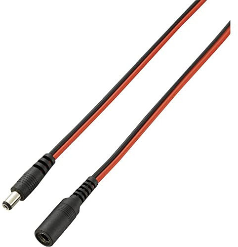Voltcraft Niedervolt-Verlängerungskabel 3m Stecker auf Buchse 5.5mm 2.5mm für Niederspannungsgeräte