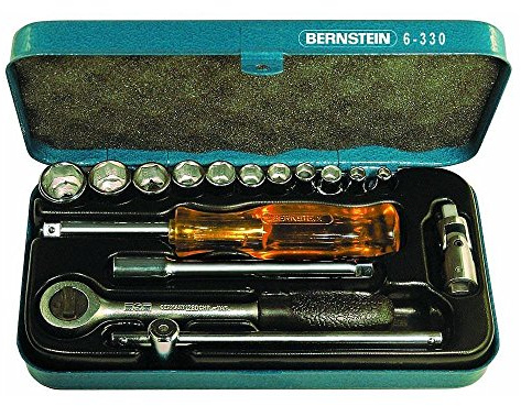 Bernstein Werkzeug 16-teiliger Satz Steckschlüssel im Metallkasten, 6-320