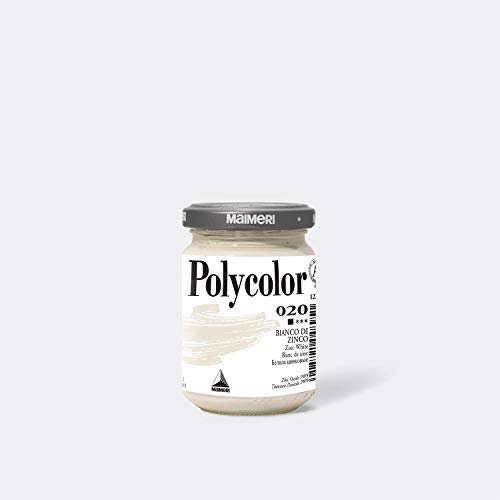 Maimeri Polycolor acrylique blanc zinc pot de 140 ml
