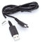 vhbw Câble USB compatible avec Sony Playstation Vita PCH-1006 console - câble de données 2 en 1 / chargement 1,2m de long