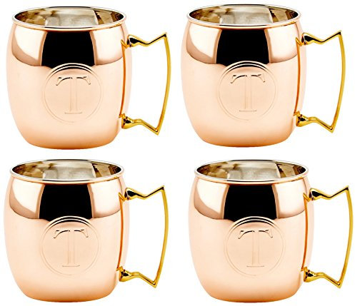 Old Dutch International Solid Moscow Mule Tasse T 4 Pack kupfer
