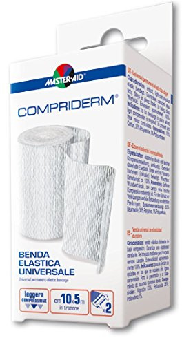 COMPRIDERM® dauerelastische Universalbinde, leichte Kompression, waschbar (10cm x 5m) MASTER AID