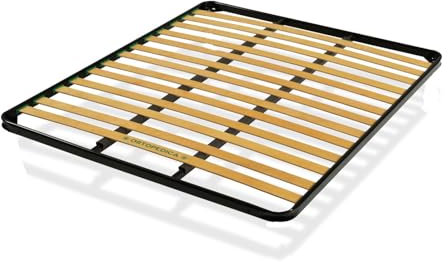 Bed Store SISTEMI RIPOSO Rete Matrimoniale 160X190 Cm Da Appoggio Senza Piedi A Doghe Strette Ortopedica con Doppio Longherone di Rinforzo per letto da Incasso