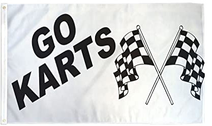 AZ FLAG - Flagge Go-Kart Sport - 150x90 cm - Karting Fahne 100% Polyester mit Messing-Ösen - 110g