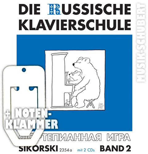 Die russische Klavierschule Band 2 (+ 2 CDs) inkl. praktischer Notenklammer - Klavier spielen lernen nach der berühmten russischen Klaviermethodik mit zahlreichen Spielstücken, Sonatinen und Etüden (Russische Klavierschule) (Taschenbuch) von Alexander Nikolajew (Noten/Sheetmusic)
