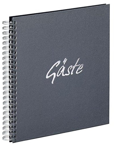 Pagna 30910-10 Spiralalbum Gäste, Leineneinband mit Silberprägung, 310 x 320 mm, 40 Seiten, grau