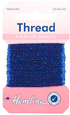 10m Royal Blue Glitter Thread for Crafts | Twine Cord & Elastic for Crafts